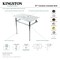 Kingston Brass 37 Console Sink with Brass Legs 8Inch, 3 Hole, WhiteBrushed Nickel KVBH37227W4BN - alternate 2